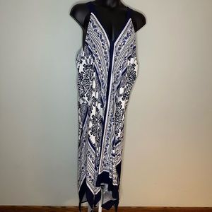 Blue and white handkerchief sun dress. 3X (30/33) Denim 24/7